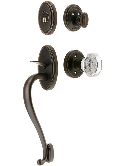 Grandeur "Georgetown" Thumblatch Entry Set With Georgetown Rosette Interior